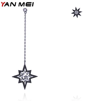 

Fashion Natural Zircon Star Dangle Earrings Cubic Zirconia Rhinestone Brincos For Ladies YME7605