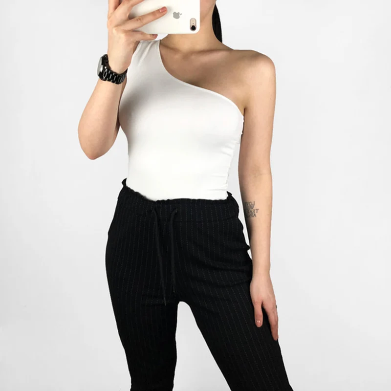 Wixra الصلبة واحد الكتف ارتداءها ضئيلة عارية الذراعين جميع قاعدة مباراة للنساء داخلية 2019 الساخن للسيدات