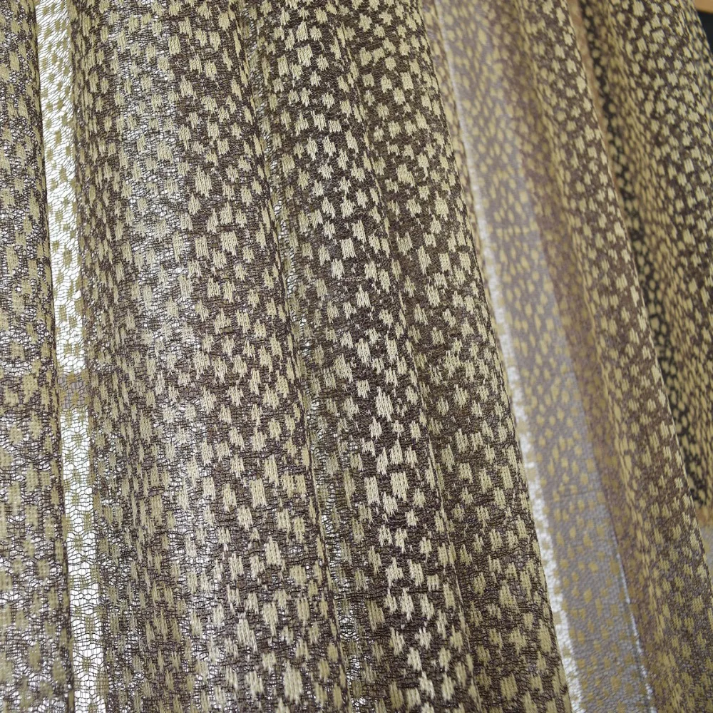 2 colores europeo Jacquard hogar decoración moderna cortina de café para sala de estar tul telas transparente leopardo ventana tratamiento 2 colores europeo Jacquard hogar decoración moderna cortina de café para sala de estar tul telas transparente leopardo ventana tratamiento