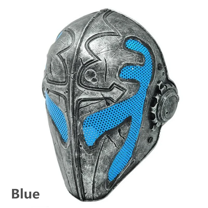 Тактика Пейнтбол страйкбол проволочная сетка Тамплиер ткань пластиковая маска игровая маска - Цвет: TB564-Blue