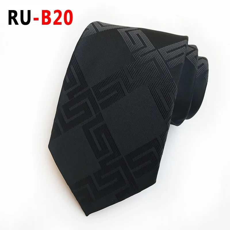 RU-B20 67 цветов, шелковый галстук для мужчин, жаккардовый, 8 см, Модный Цветочный галстук, деловой галстук для свадебной вечеринки, галстук, подарок для Него - Цвет: RU-B20