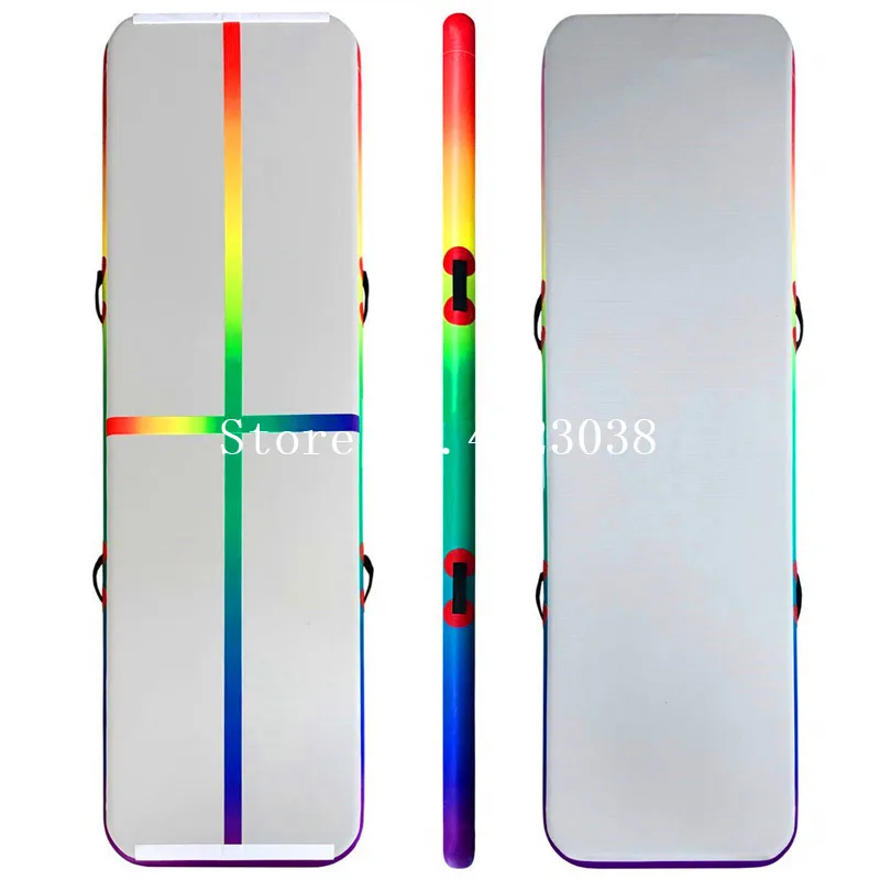 

Free Shipping 3*1*0.1M Rainbow Gymtastic Professional Air Track Mat Practice Gymnastics, Cheerleading, Tumbling, Martial Arts