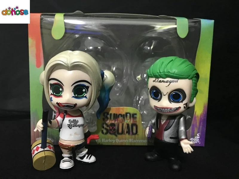 Cartoon Suicide Squad The Joker Harley Quinn PVC Action Figure Collection Model Kids Toy