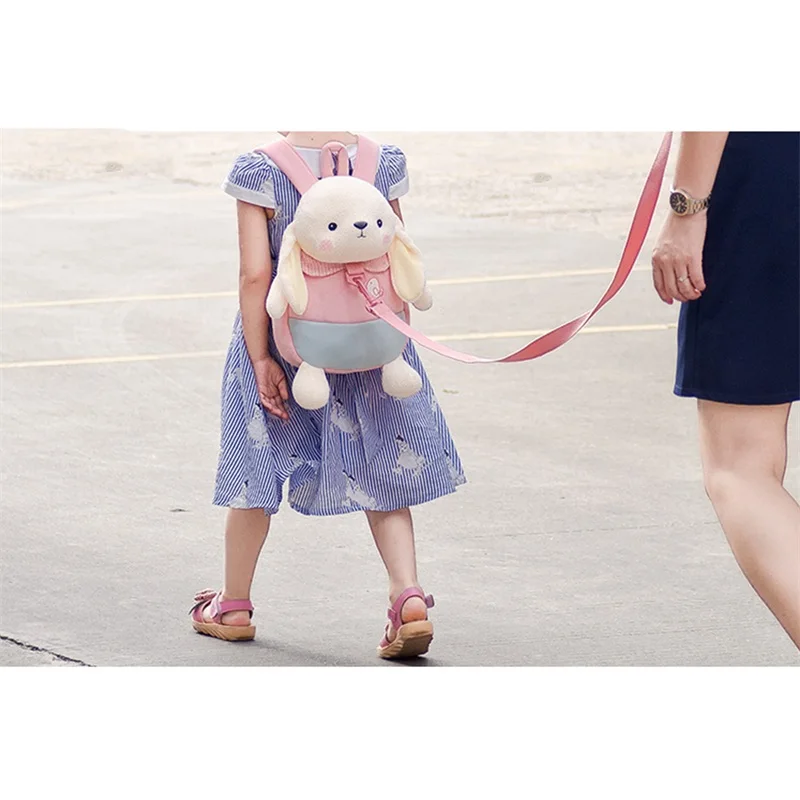 

Plush Bunny Backpacks for Kids Children Shoulder Rabbits School Kindergarten Bag Safety Harness for Kids Safe 2-7Yeards Old 30CM