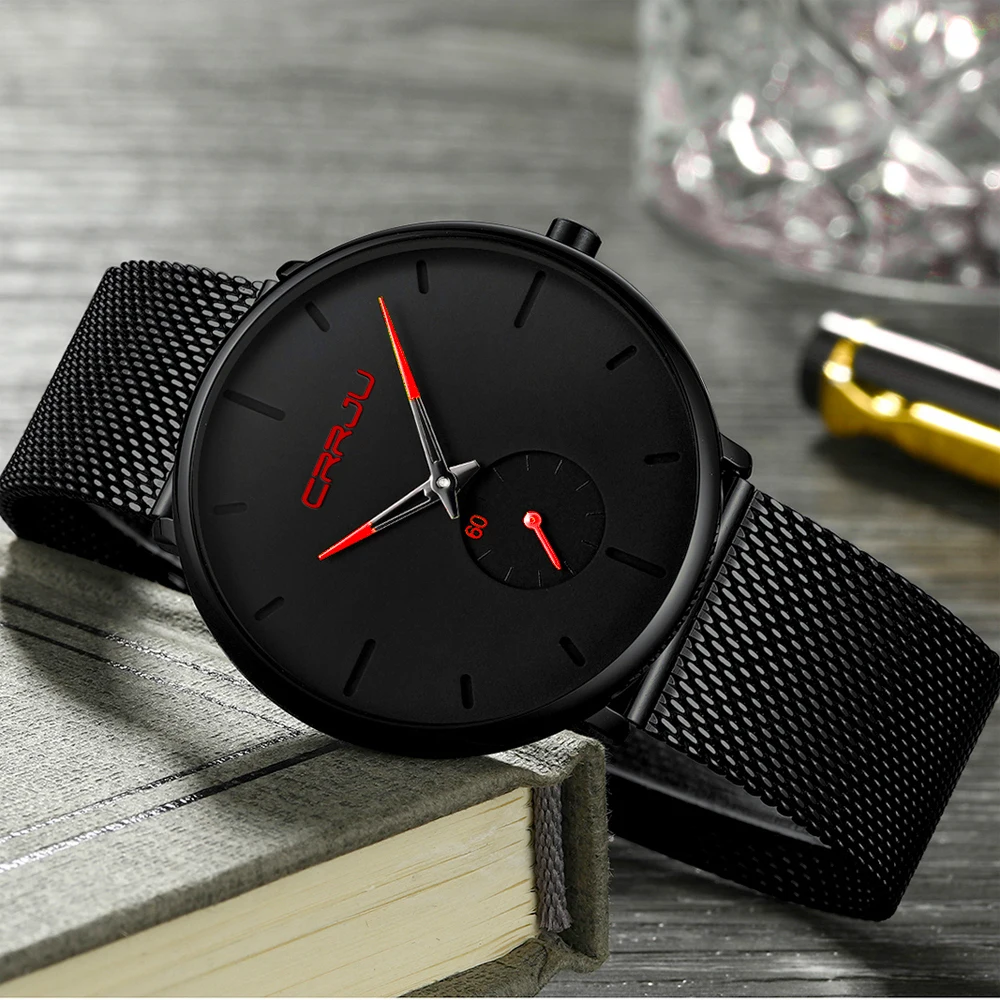 Prezzo Crrju Uomini di Colore di Modo Classico Orologio Casual Al Quarzo Uomo D affari Casual Sport Orologio Unico Degli Uomini del Regalo Orologio Da Polso Relogio Masculino