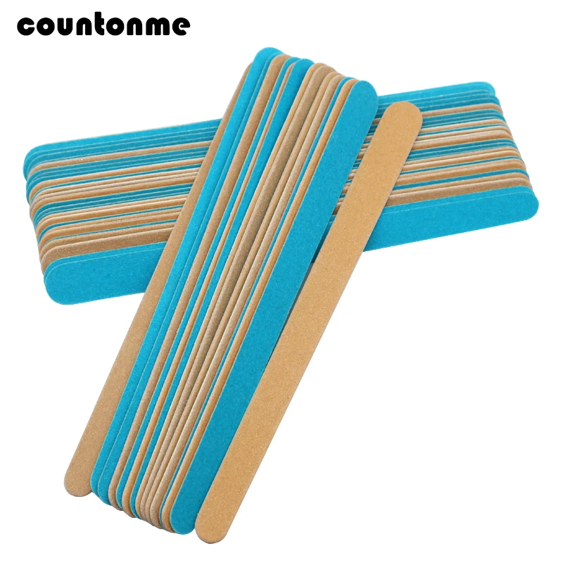 

50Pcs/Lot Wooden Polishing File Sanding Nail File for manicure Ultra-thin Wooden Nail Tool Professional Nail File Drop Shipping
