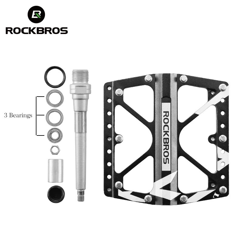 

ROCKBROS 3 Bearings MTB Mountain Bicycle BMX Parts BMX Bicycle Pedal Ultralight Durable Bike Pedal Cycling Riding For Brompton