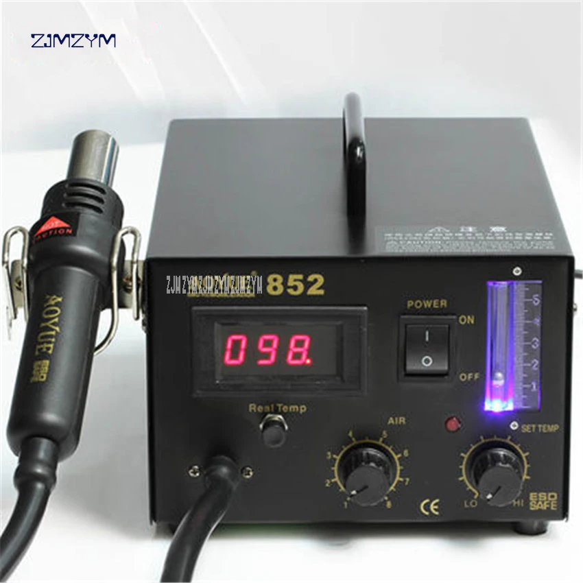 852 Hot air gun Rework Station digital display Digital electronic maintenance tools Soldering Station 110V/220V gun power 400W 852 Hot air gun Rework Station digital display Digital electronic maintenance tools Soldering Station 110V/220V gun power 400W