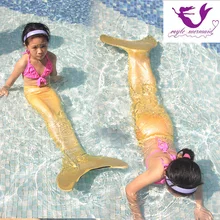 Myle завод рождественские подарки для девочек Swimmable Русалка Хвост W Моноласты Искра русалка хвост Хеллоуин Костюм Дети Дети