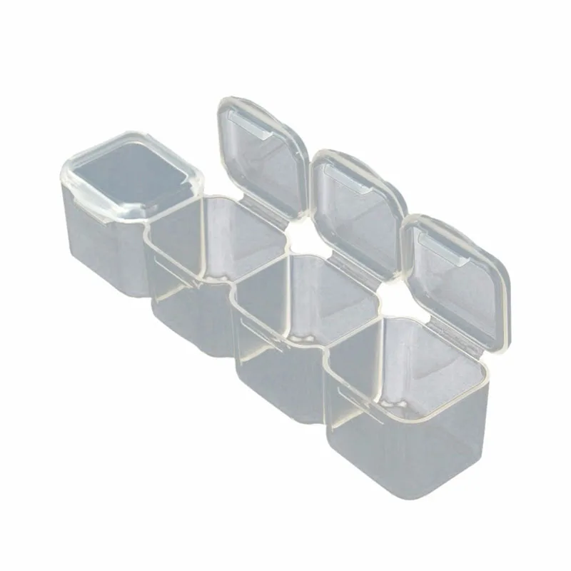 ONNPNNQ 28 Slots Clear Plastic Empty Storage Box Jewelry Nail Art Rhinestone Tools Display Storage Case Travel Organizer Holder3