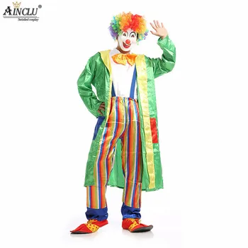 

Ainclu Holiday Variety Funny Clown Cosplay Costume Adult Woman/Man Joker Costume Cospaly Party Dress Up Clown Suit Costumes