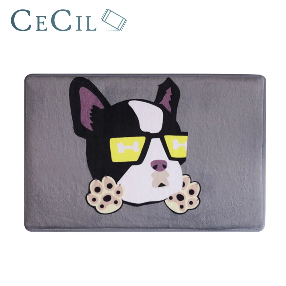 

Cute Cartoon Dog Floor Mats Home Decor Husky Print For Living Room Doormat Bedside Rug Bedroom Mats Non-slip Rug Porch Doormat