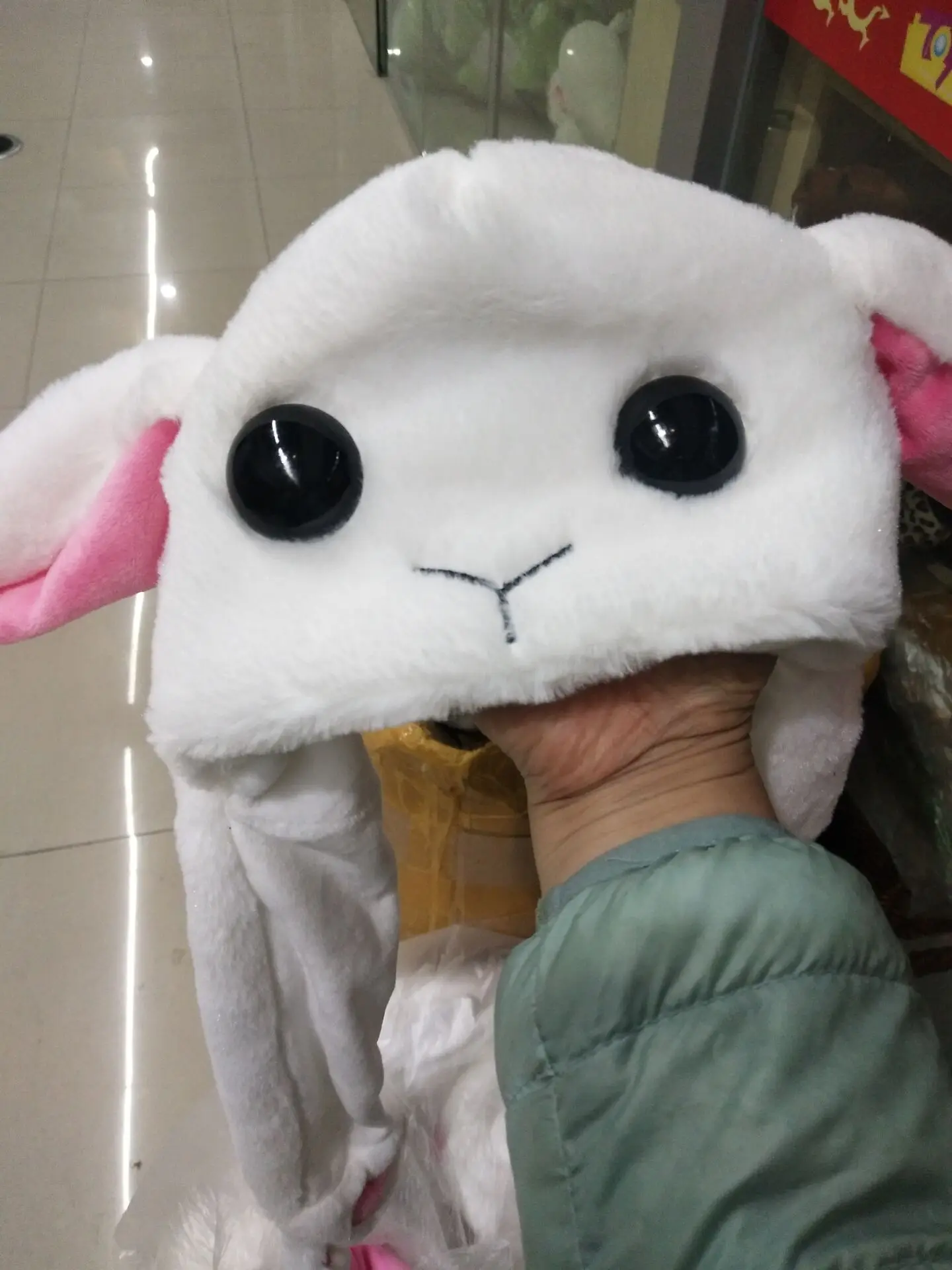 Kawaii Plushed Hat для женщин и девочек с регулируемыми ушами, милые Мультяшные животные, многоцелевая женская теплая шапка + шарф + коготь перчатка