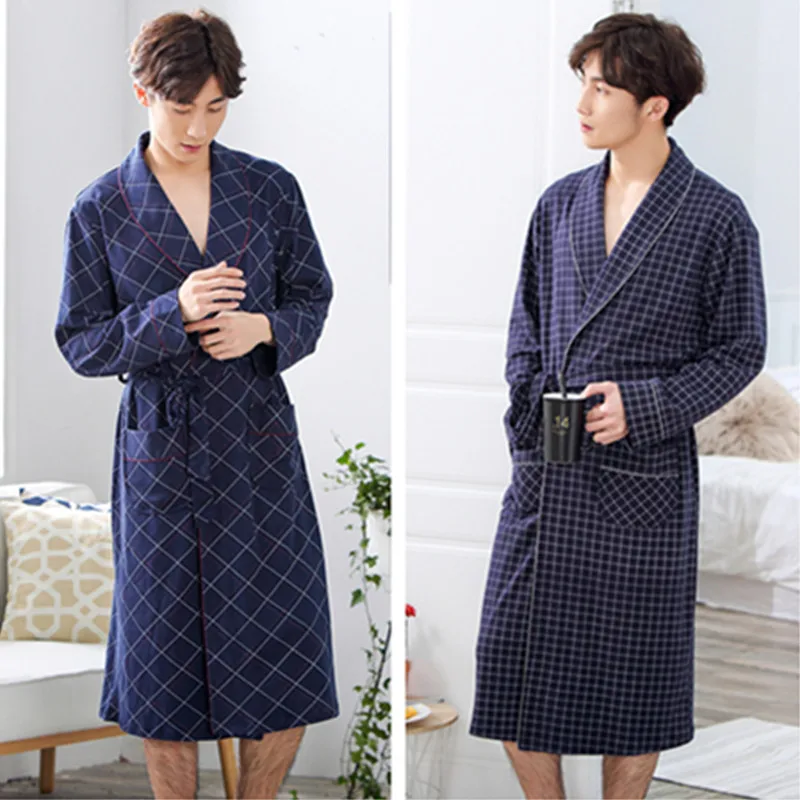  Chinese Men's Sleepwear Modal Nightwear Casual Male Robe Bathrobe Kimono Gown Intimate Lingerie