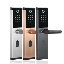 Electronic Biometric Fingerprint Door Lock Keyless Digital Door Lock Fingerprint +Password +6 Cards+2 Mechanical Keys For Home