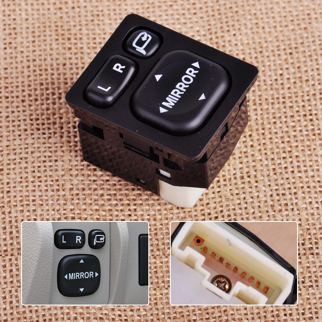 

9 Pin Car Outside Plastic Rear View Mirror Power Switch Button Control 84872-52040 84870-0P010 Fit for Toyota Camry Rav4 Vios