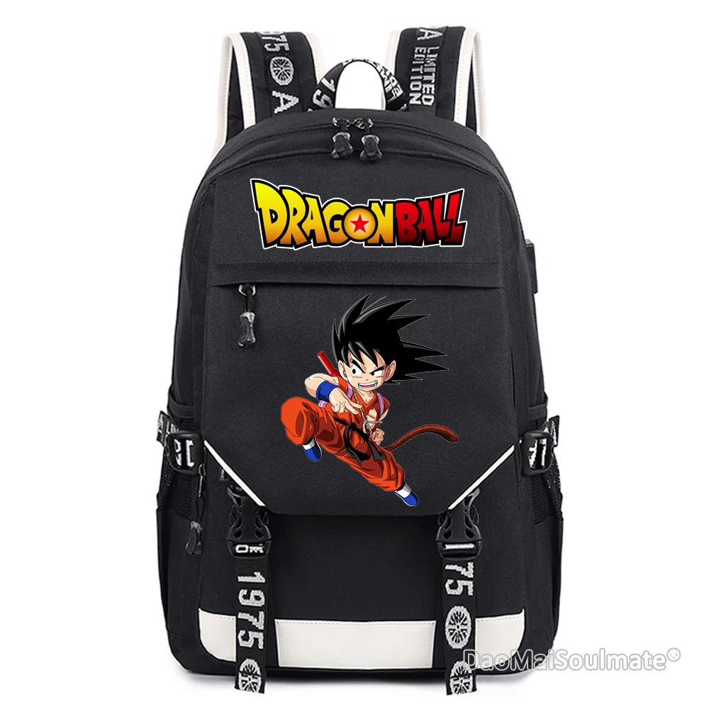 Аниме Dragon Ball рюкзак для мальчиков и девочек школьные сумки Супер Saiyan Sun Goku рюкзаки с usb-разъемом для подростков Мультфильм школьная сумка Mochila - Цвет: 9