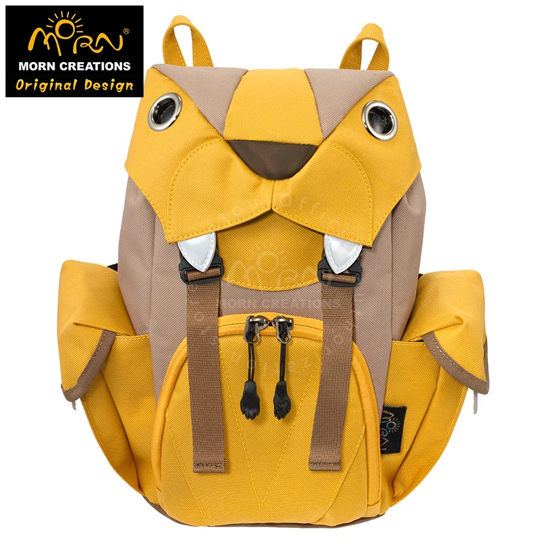 Morn Creations Water Repellent 600D Polyester fabric with YKK Zipper Big Cats Backpack Traveling Lion Backpack