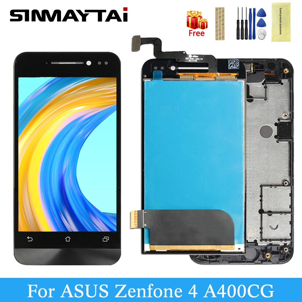 Black A400CG Display For Asus Zenfone 4 LCD Matrix Touch Screen Digitizer Assembly replacement for asus a400cg | Мобильные телефоны