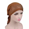 Las nuevas mujeres taladro transpirable de algodón Pre-atado bufanda gorro turbante para quimioterapia gorros gorras sombreros para el cáncer pérdida de pelo accesorios ► Foto 2/6