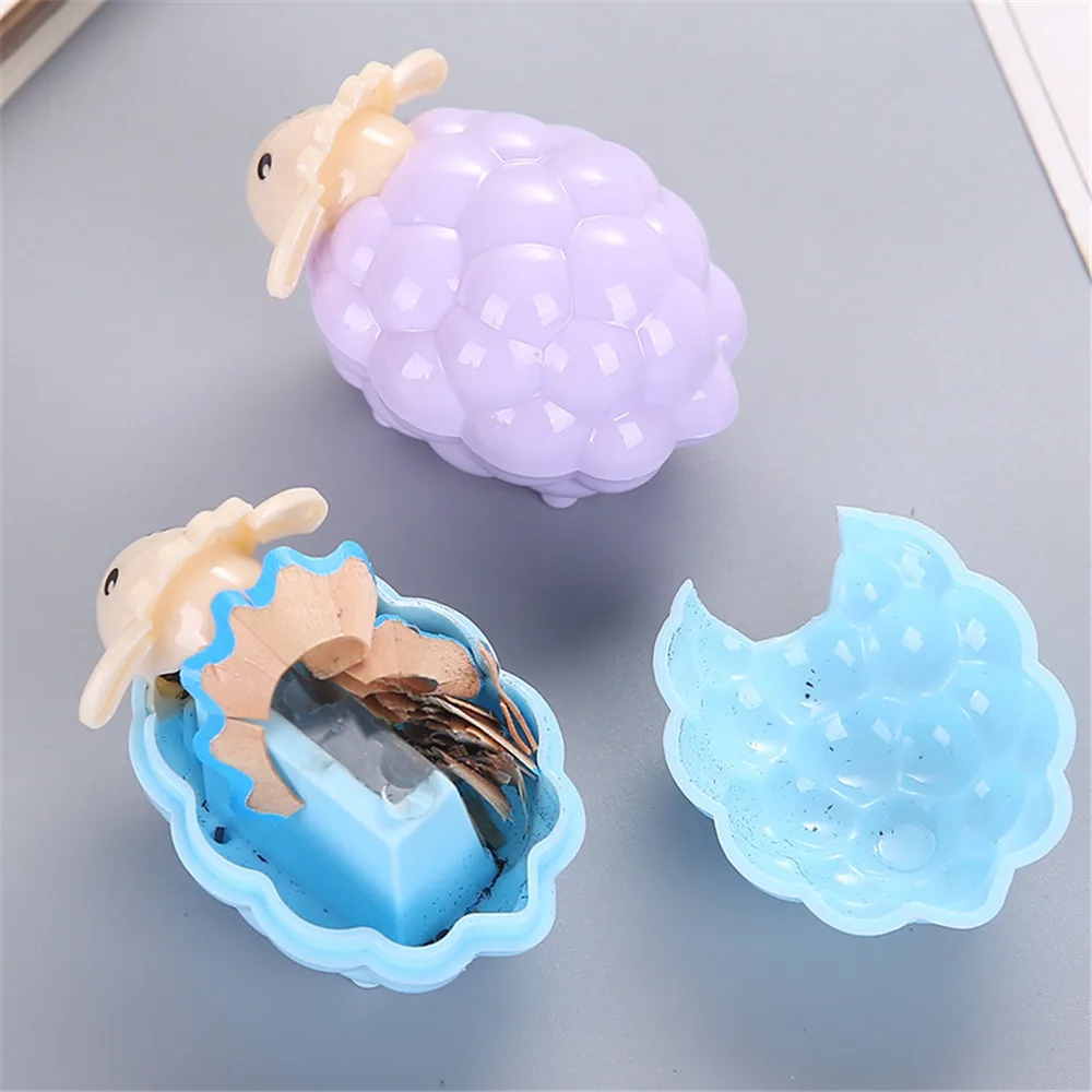 

2Pcs Cute Sheep Pencil Sharpener Double Hole Sharpener Hand-cranked Pen School Office Supply Student Stationary