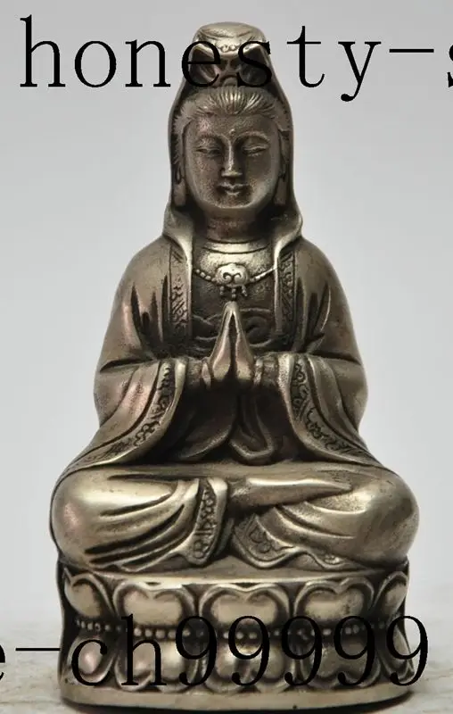 

Crafts statueo buddhism fane Joss Silver Kwan-Yin GuanYin Bodhisattva buddha statue halloween