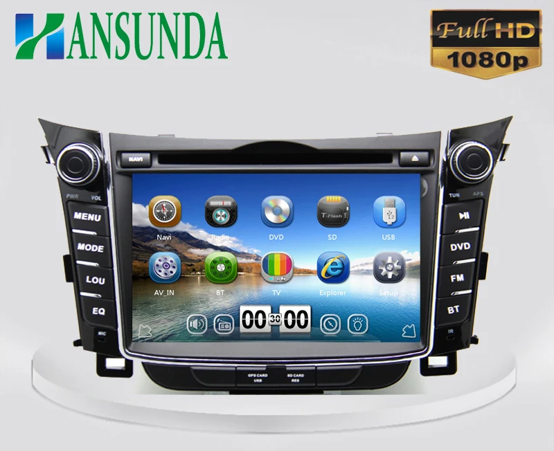 7 дюймовый автомобильный dvd плеер для HYUNDAI I30 2010 2014 с 3G Хост радио GPS навигация RDS