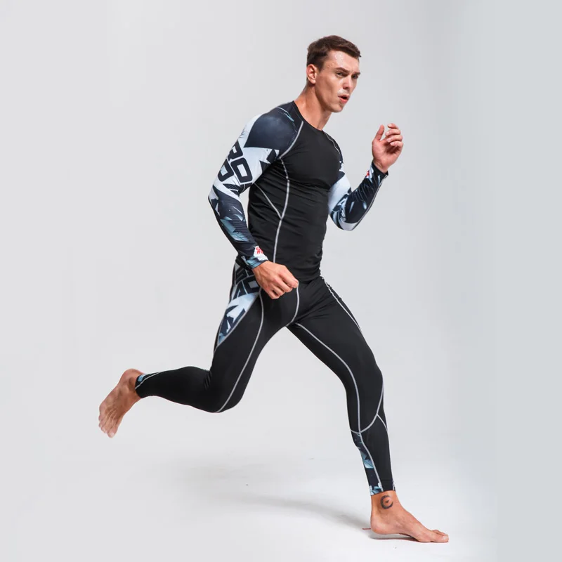 

Running clothes Thermal underwear for men winter Compression quick-drying stretch underwear base layer set Long Johns 4XL