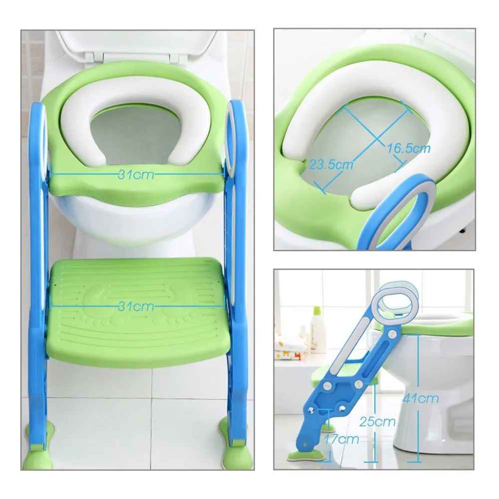 Детский горшок, тренажер для унитаза, мягкое сиденье, ступенчатая лестница-стул, регулируемый тренировочный стул