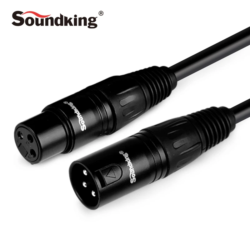 Soundking XLR Cable Microphone Audio Sound Cable XLR Male to Female Extension XLR Cable for Mixer Stereo Camera Amplifier B07