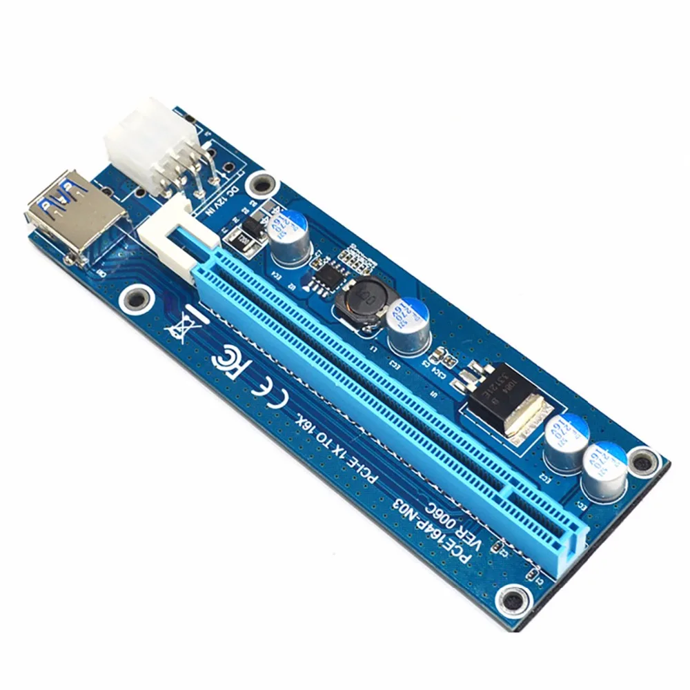 USB 3,0 PCI-E VER006C Express 1x к 16x расширитель Riser Card адаптер питания 50615180429