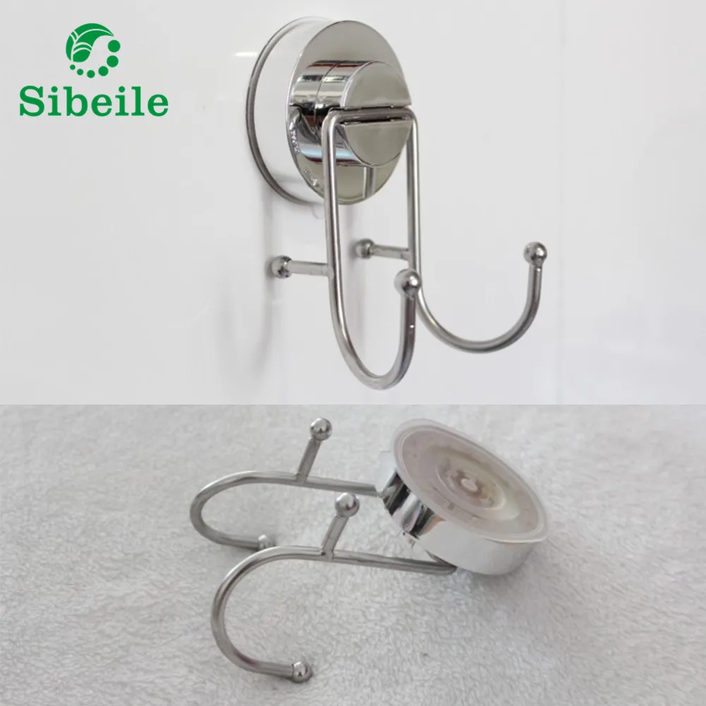 SBLE High Quality Removable Vacuum Suction Cup Swivel Double Wall Hook  Bathroom Kitchen Holder Hanger for Towel Robe Hook - AliExpress