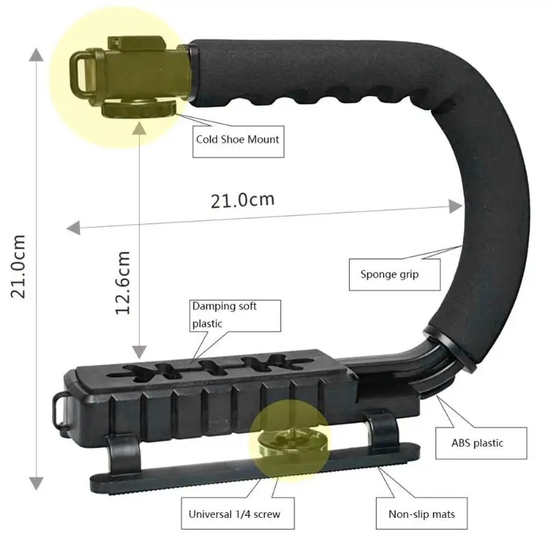 SLR Камера Steadicam видеокамера C образный держатель ручка Видео Ручной Стабилизатор для DSLR Nikon Canon sony Gopro Hero