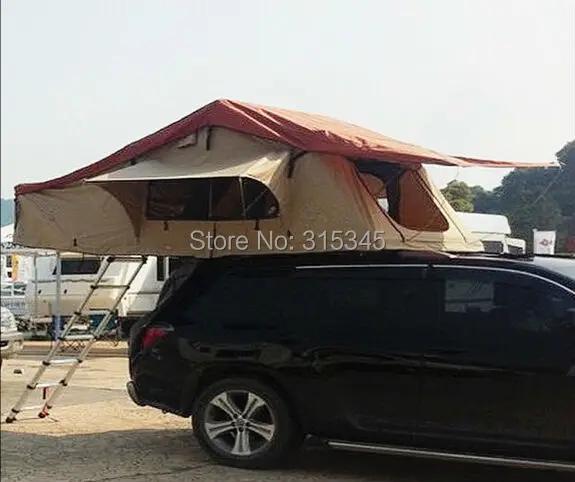 Китай открытый кемпинг автомобиль большой 4WD топ на крыше палатки с приложением(стены и двери+ пол) холст хлопок для продажи