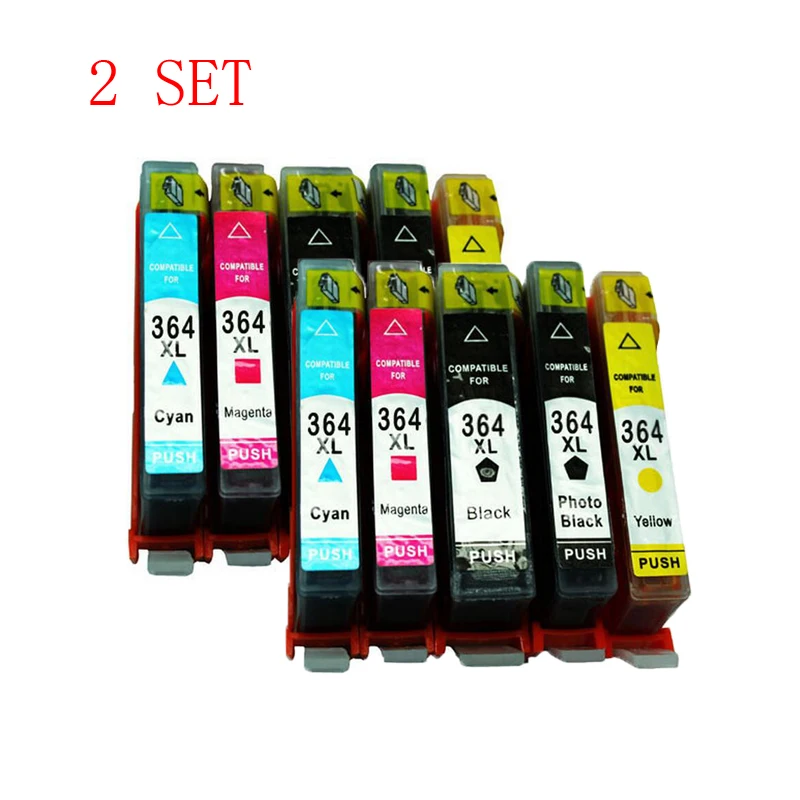 2 Set HP364 364XL Ink Cartridge For HP Photosmart 5510 5520 5515 5524