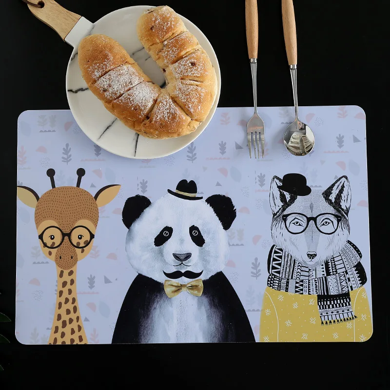 مضحك نمط تحديد الموقع ل الطعام أدوات المائدة سادة الأخضر النباتات الصبار الجدول حصيرة العزل منصات عاء كوستر اكسسوارات المطبخ