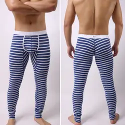 2019 мужские теплые штаны на осень/зиму, штаны для сна, мужское сексуальное нижнее белье, штаны из чистого хлопка, облегающие леггинсы
