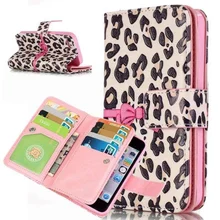 

For Samsung Galaxy S6 Phone Case Fashion Leopard Flip PU Leather With 9 Card Slots Cover for Galaxy S6 S7 Edge S5 Note 5 J5 600C