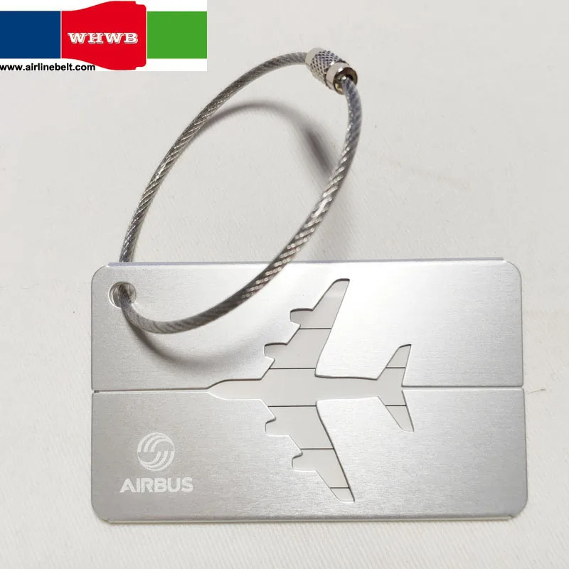 

Hot Sale Luggage bags Tags Aircraft Airplane Airbus Square Shape ID Identity Card Address Name Labels Accessories Boarding tag