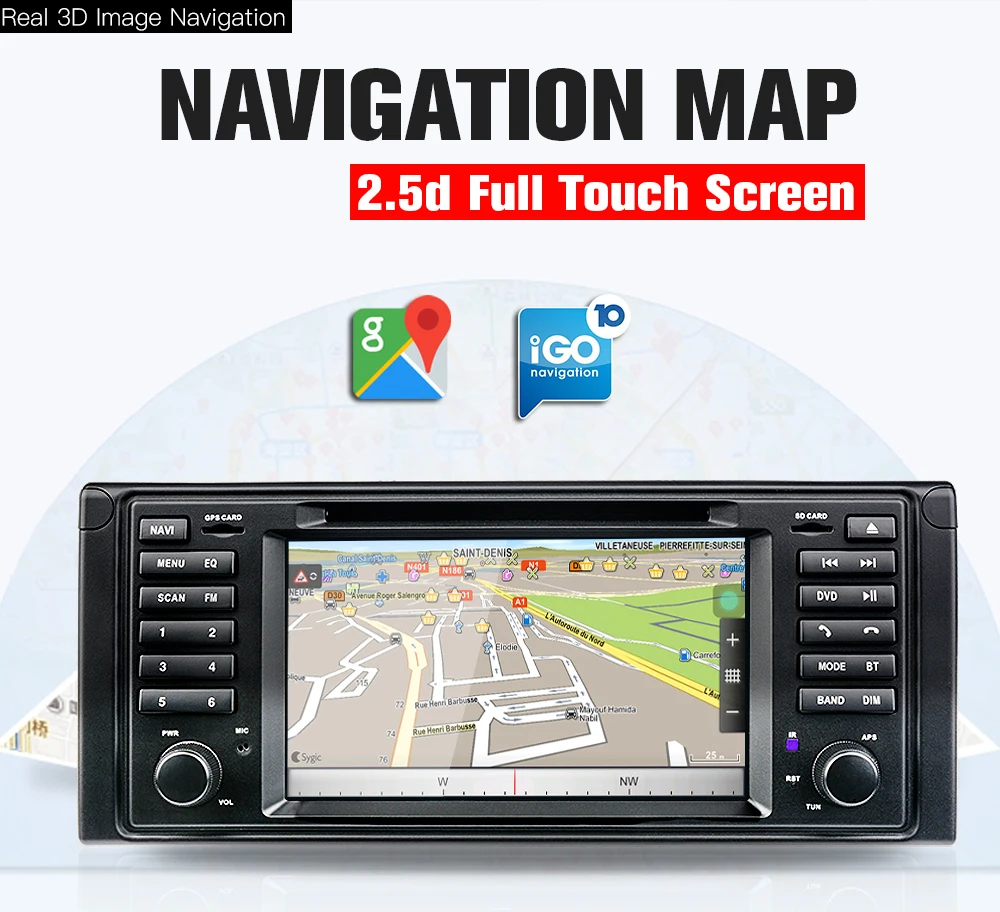 Flash Deal Kapud  Android 9.0 Navigation With DVD 7” Car GPS  Free Shipping SWC Canbus  MIC Bluetooth for BMW E53 Original Car Multimedia 3