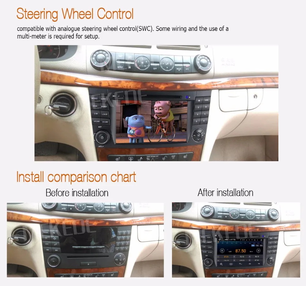 Excellent MEKEDE 2din Android 8.1Car DVD GPS player For BENZ E class W211 G-Class W463 CLS W219 with wifi BT GPS navigation free shipping 5