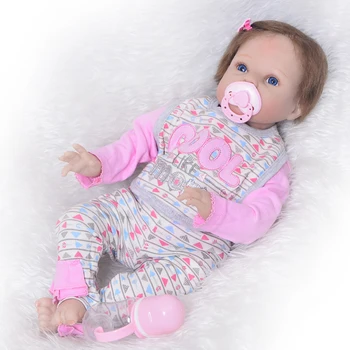 

55cm Reborn baby Dolls DIY Toys Realistic Silicone Babies Doll Touch Soft Cartoon bebe Bonecas hot Sale handmade menina dolls