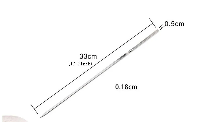 Принадлежности для шашлыков шампур 10 шт. 13 ''/33 см из нержавеющей стали барбекю Шампуры кабоб stick Принадлежности для шашлыков Стикеры churrasco Паррилья barbacoa
