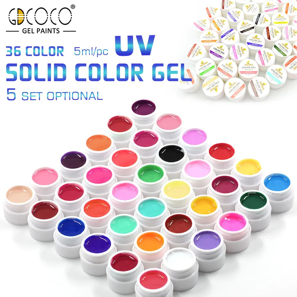 

GDCOCO Nail Art Gelpolish Manicure 36 Color UV LED Soak Off DIY Color Ink UV Gel Varnish Nail Gel Polish Paint Gel Primer