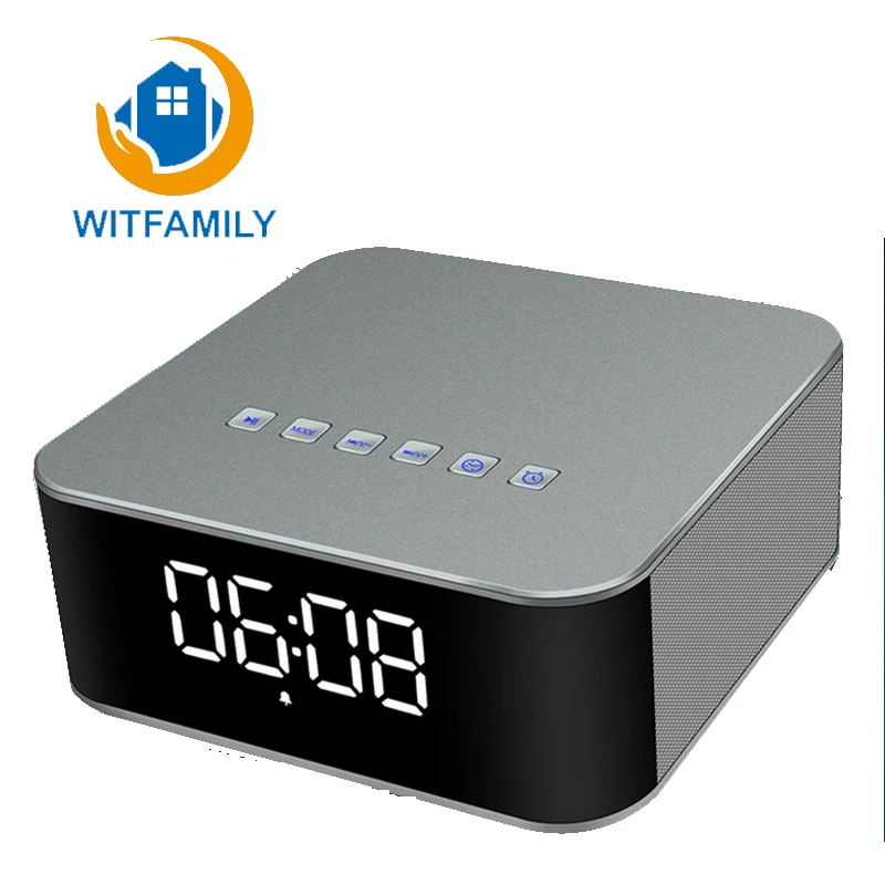 

Mini Wireless HIFI MP3 Player 3D Surround Sound Quality Bluetooth 4.0 Speaker Alarm Clock Support Call TK U Disk AUX Playback
