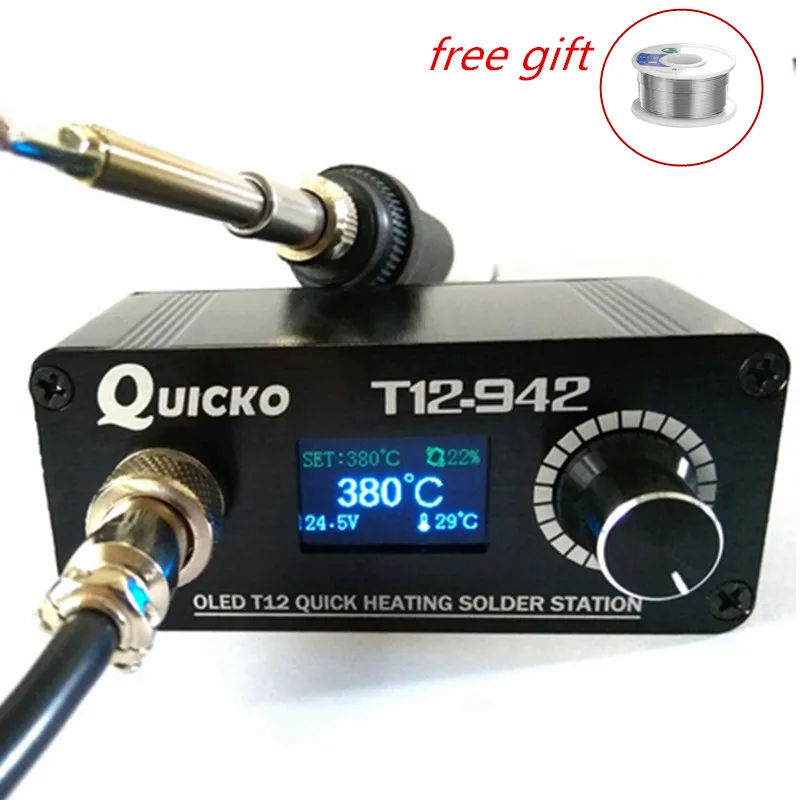 

Mini Soldering Station 24V 3A MAX 75W Solder T12 Iron Tip Portable Finished Machine Soldering Stations Adapter Welding Tool