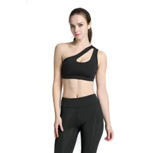 Сексуальный одиночный бюстгалтер на бретельках обрезанный женский бюстгальтер встроенный коврик спортивный для Пуш-Ап майка для девочек Спортивная одежда