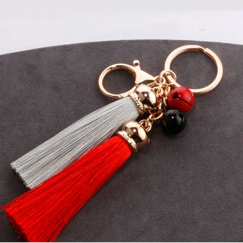 New fashion Tassel Key Chain with Bell Cute Tassel Key Chain Bag