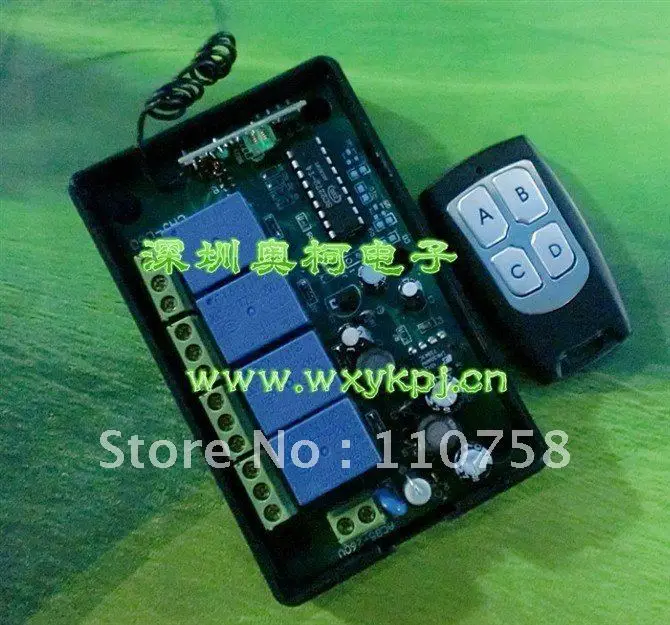 

AC220V 4CH Wireless Remote Controls Wireless Remotes Control Switch remote light switch 4 RF water pump controller