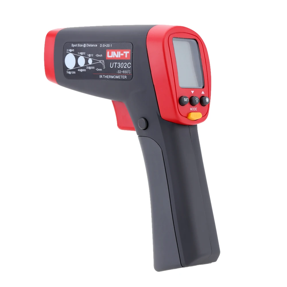 

UNI-T UT302C -32C~650C Infrared Thermometer measure temperature from a distance EASY to carry non-contact fast test temperature